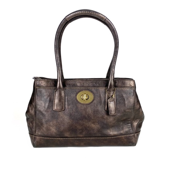 Coach Handbags - Coach Leather Bag Satchel Brown